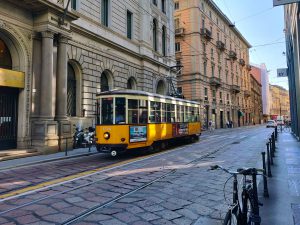 Milanon kadut ja ratikka